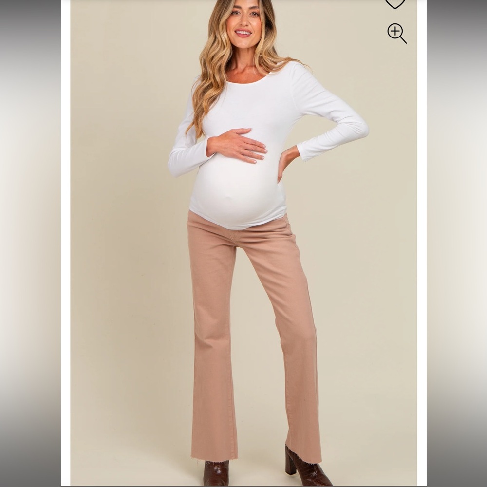 Pinkblush Raw Hem Maternity Jeans